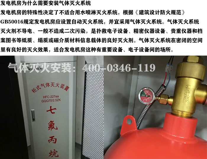 發(fā)電機房氣體滅火